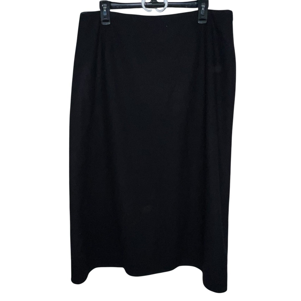 Vintage Pendleton Pencil Knee Length Skirt 100% Virgin Wool Women's 18 Black